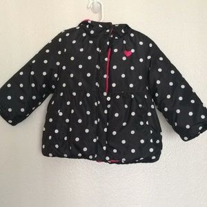 Girls polka dot snow jacket